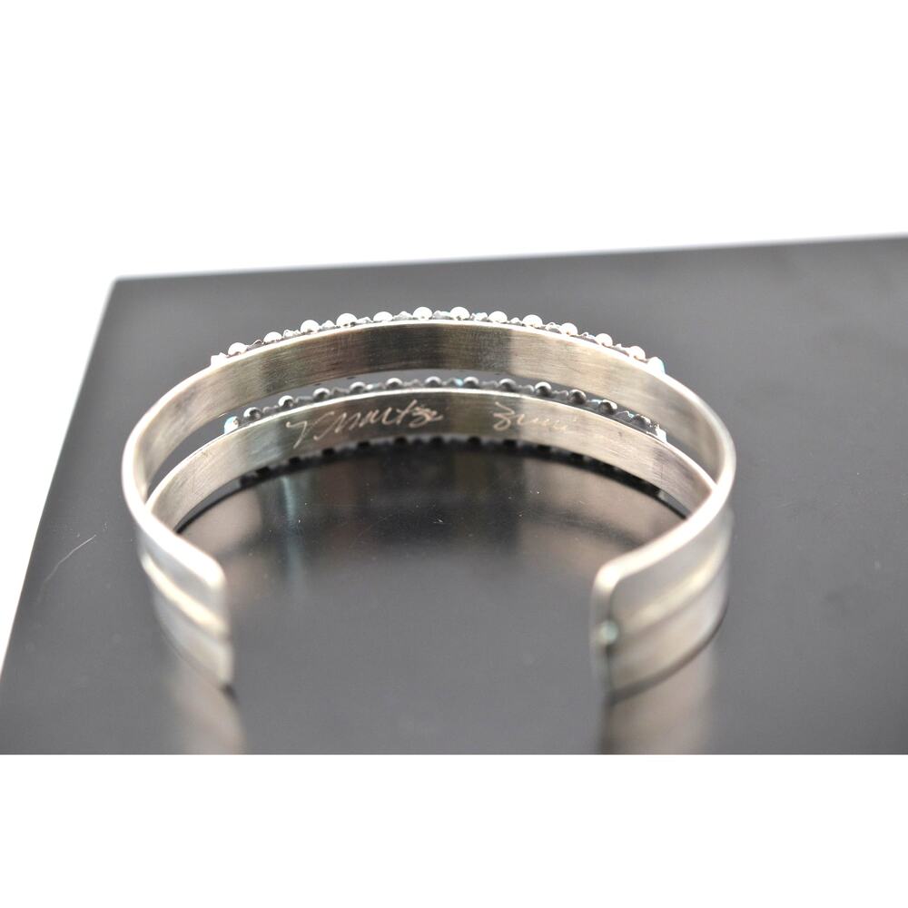 Native America Zuni Sterling Silver Turquoise Bra… - image 3